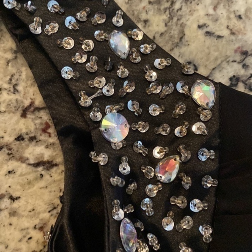 NWT JJ’s House black tiered jewel strap mini dress 4 I8 - Picture 13 of 13